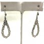 .925 STERLING SILVER SCROLLED TEAR  DROP EARRINGS