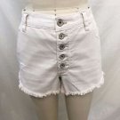 FREE PEOPLE OFF WHITE DISTRESSED JEAN SHORTS SIZE 30