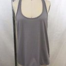 LULULEMON ATHLETICA GRAY STRIPE FLOWY TANK SIZE M