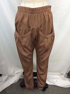 FLYNN SKYE BROWN COPPER FLECKS TWO POCKET BOHO PANTS SIZE 2