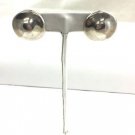 Vintage .925 Sterling Service Round Modernist Earrings Pierced