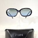 FENDI FS251 BLUE RECTANGLE CURVED ARM SUNGLASSES