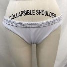 BOYS + ARROWS GRAY BRAIDED TRIM BIKINI BOTTOM SIZE L