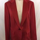 NEIMAN MARCUS EXCLUSIVE RED CASHMERE ONE BUTTON BLAZER SIZE 10
