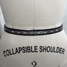 CHLOE BLACK POLYESTER BEADED DETAIL WRAP AROUND RIBBON BELT 75"