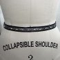 CHLOE BLACK POLYESTER BEADED DETAIL WRAP AROUND RIBBON BELT 75"