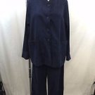 BLANQUE NAVY OVERSIZE LAGEN LOOK PANT SUIT SIZE 0