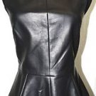 C.O BLACK POLYESTER BLEND PEBLUM TOP VEST BLOUSE ZIPPER BACK SIZE XS/US