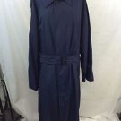 BURBERRY OF LONDON NAVY NYLON FULL LENGTH BELTED TRENCH COAT SIZE 42