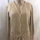 BRUNELLO CUCINELLI CASHMERE OATMEAL ZIP FRONT BUTTON OVER CARDIGAN SIZE XL