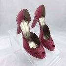 DIANE VONFURSTENBERG DORCHEASTER CHERRY PEEP TOE HEELS SIZE 7 M