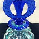 FENTON COBALT & TEAL  MADE IN USA PERFUME BOTTLE