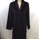 MAX MARA RAINWEAR REVERSIBLE BLACK ALPACA/ POLYESTER COAT SIZE 2