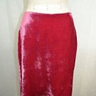 PATRICK GERARD RASPBERRY PINK VELVET ASYMMETRICAL SKIRT SIZE 40