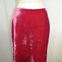 PATRICK GERARD RASPBERRY PINK VELVET ASYMMETRICAL SKIRT SIZE 40