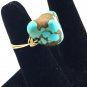 Handmade Ring 14K Gold Fill Wire Wrap Stone Turquoise Size 8