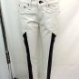 RAG & BONE JEAN WINTER WHITE LAMB LEATHER DETAIL SKINNY JEANS SIZE 28