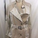 DAUGHTERS OF THE LIBERATION KHAKI TWO TONE BELTED SAFARI JACKET SIZE 4