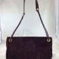 ST JOHN BROWN SUEDE EMBROIDERED FRINGE HANG BAG