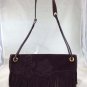 ST JOHN BROWN SUEDE EMBROIDERED FRINGE HANG BAG