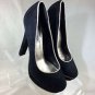 STEVE MADDEN GLORIA BLACK SUEDE PLATFORM PUMPS SIZE 7.5