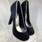 STEVE MADDEN GLORIA BLACK SUEDE PLATFORM PUMPS SIZE 7.5