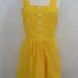 MARC BY MARC JACOBS YELLOW ZEST SOLID FLORAL SUNDRESS W/ EYELETS SIZE 10