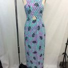 MINK PINK AQUA/ LAVENDER PAINBOW BOHO MAXI DRESS SIZE XS