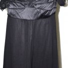 LA ROK BLACK SILK CHARMEUSE DRESS W/LACE UP BACK RETAIL $328.00 SZ LARGE /US