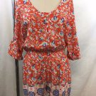 MINK PINK MULTI ORANGE NEIGHBOURHOOD PLAYSUIT SIZE M