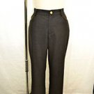 RALPH LAUREN CHARCOAL GRAY WOOL PANTS W/ BROWN SUEDE TRIM SIZE 8