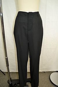 TER ET BANTINE BLACK PINSTRIPE WOOL PANTS SIZE 44