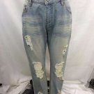 SOME DAYS LOVIN 5 POCKET DISTRESSED KNEE ACID WASH JEANS SIZE 29