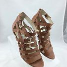 MICHAEL MICHAEL KORS SANDRA BROWN MULTI STRAP BUCKLE BOOTIE HEELS SIZE 7 M