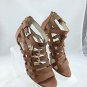 MICHAEL MICHAEL KORS SANDRA BROWN MULTI STRAP BUCKLE BOOTIE HEELS SIZE 7 M