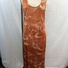 ESCADA SPORT RUST/ CREAM PRINT RAYON TANK MAXI DRESS SIZE 40
