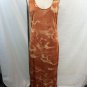 ESCADA SPORT RUST/ CREAM PRINT RAYON TANK MAXI DRESS SIZE 40