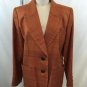 YVES SAINT LAURENT RIVE GAUCHE VINTAGE RUST SILK BLAZER SIZE 44