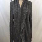 AMUSE SOCIETY SAGE GREEN BEADED SLEEVE CABLE KNIT OPEN CARDIGAN SIZE M