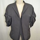 BRIONI GRAY WOOL ONE BUTTON TUCK 3/4 SLEEVES JACKET SIZE 42 R RETAIL $2,080