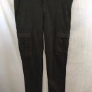 AG ADRIANO GOLDSCHMIED ARMY GREEN LUSCIOUS STRETCH SATEEN CARGO PANTS SIZE 32