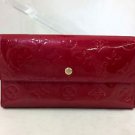 LOUIS VUITTON RARE CHERRY RED VERNIS PORTEFEUILLE INTERNATIONAL TRIFOLD WALLET