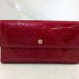LOUIS VUITTON RARE CHERRY RED VERNIS PORTEFEUILLE INTERNATIONAL TRIFOLD WALLET