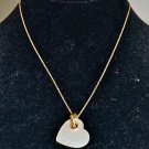 TIFFANY & CO. 18 KARAT GOLD MOP HEART STRING NECKLACE