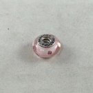 PANDORA 925 STERLING SILVER LIGHT PINK DOT DETAIL CHARM
