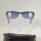 SALVATORE FERRAGAMO 2064-B BLUE FRAME PURPLE RHINESTONE TOP LENS SUNGLASSES