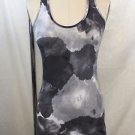 LULULEMON ATHLETICA GRAY INK BLOT RACER BACK TANK SIZE S