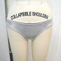 TRIANGL METALLIC SILVER NEOPRENE BATHING SUIT BOTTOMS SIZE MEDIUM