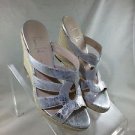 FRANCO SARTO A-KRUSH SILVER METALLIC ROPE WEDGES SIZE 7.5 M