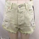 THE LAUNDRY ROOM CALIFORNIA MINT PISTOLS HIGH RISE CUT OFF SHORTS SIZE 27